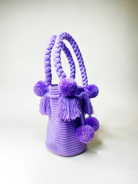 Lavender Mini PomPom Bag