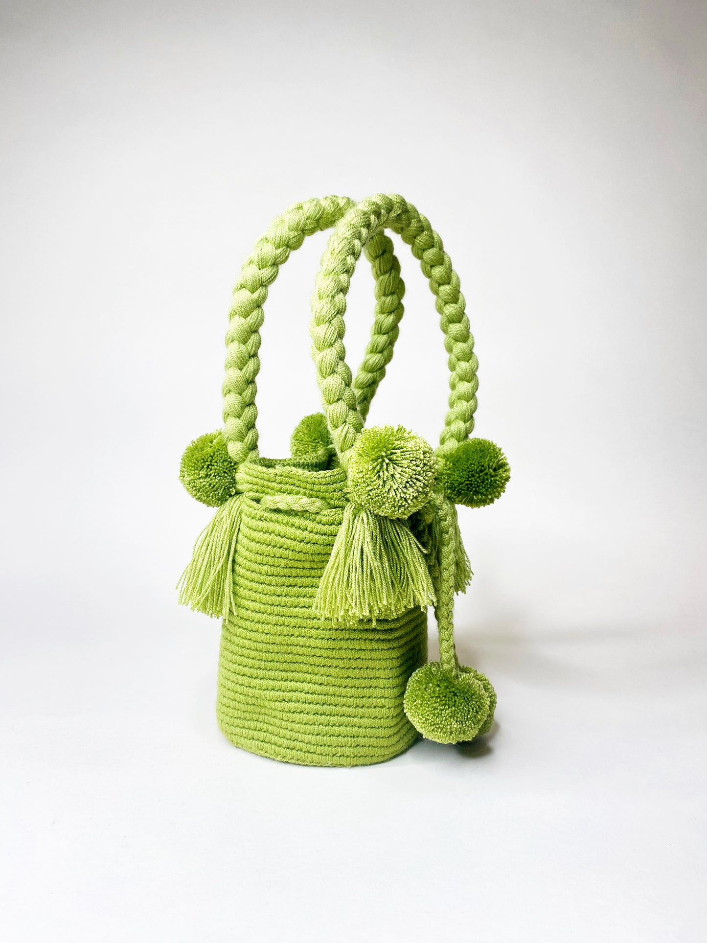 Lime Mini PomPom Bag