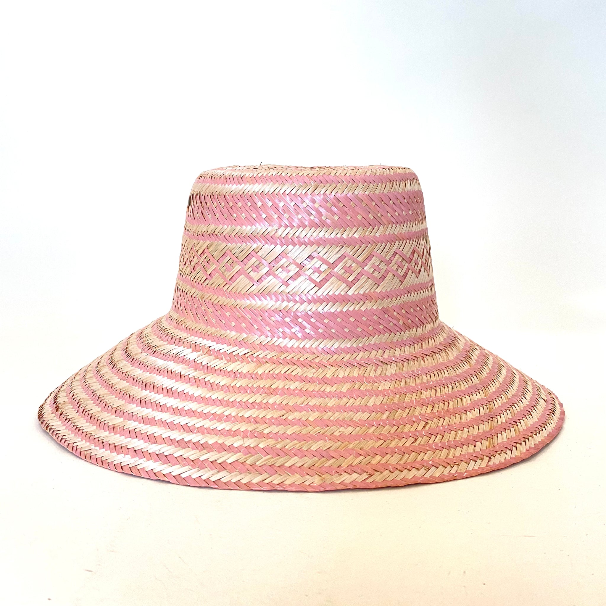 Light Pink Natural Handwoven Hat