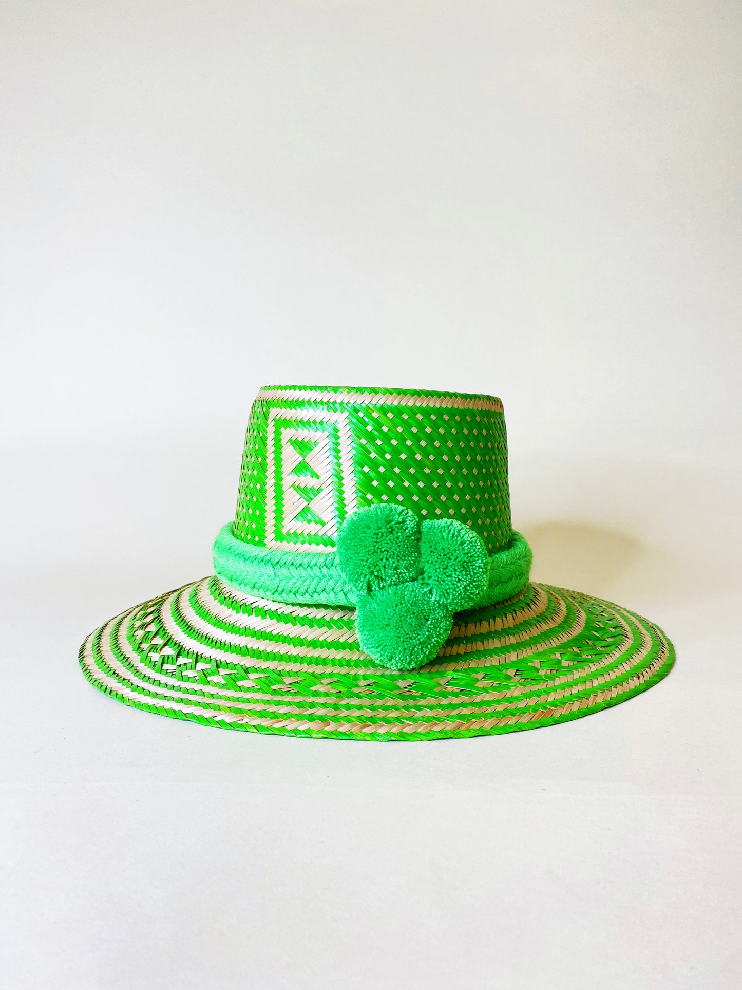 Green Natural Handwoven Hat