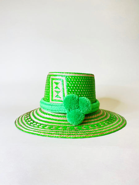 Green Natural Handwoven Hat