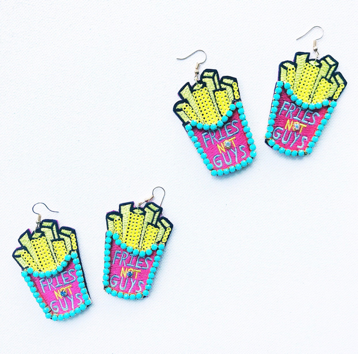 Fries Not Guys Earrings