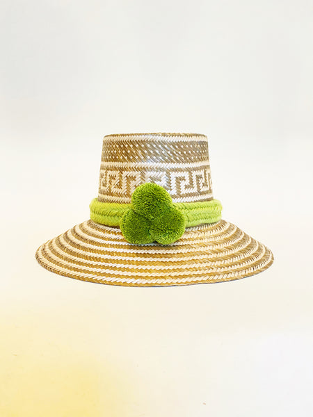 Lime PomPom Hat Band