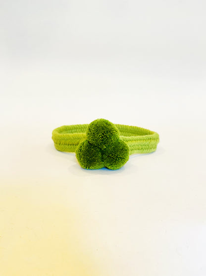 Lime PomPom Hat Band