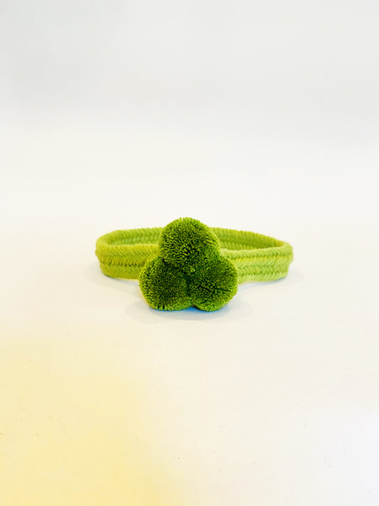 Lime PomPom Hat Band
