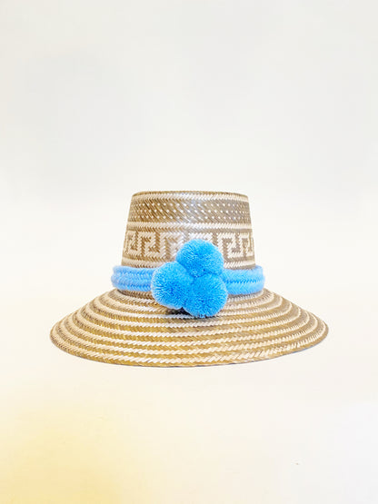 Sky Blue PomPom Hat Band