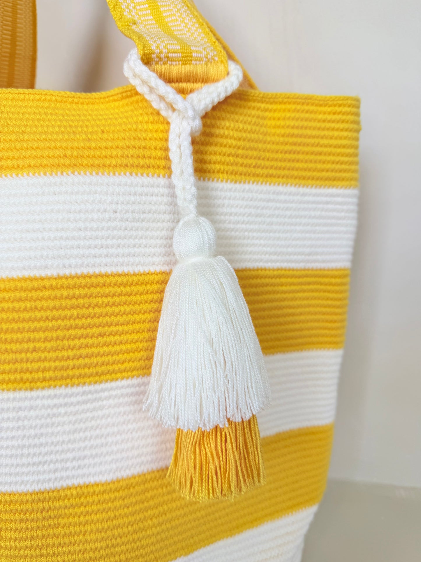 The Striped Tote – Yellow & Ecru
