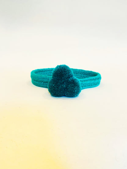 Emerald Green PomPom Hat Band