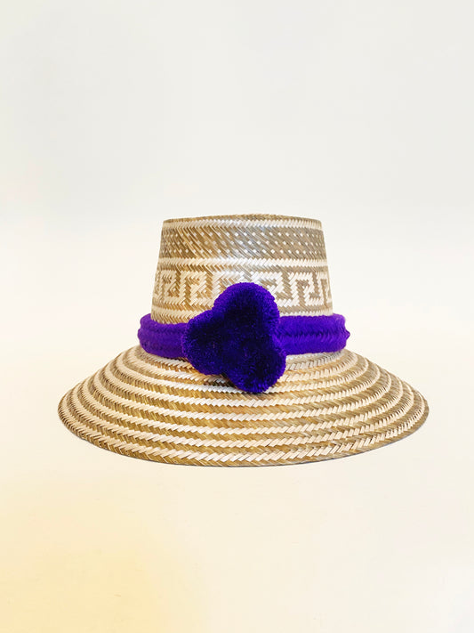Royal Purple PomPom Hat Band