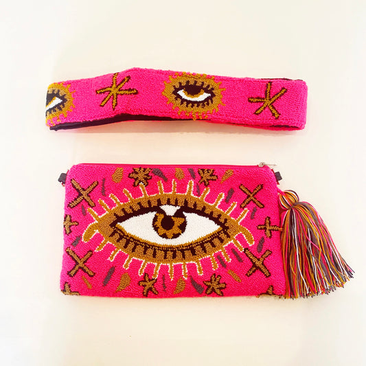Clutch with Strap Combo - Evil Eye