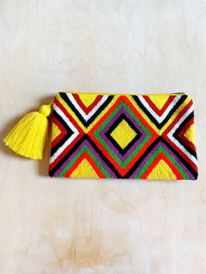 Handwoven Geo Large Clutch III