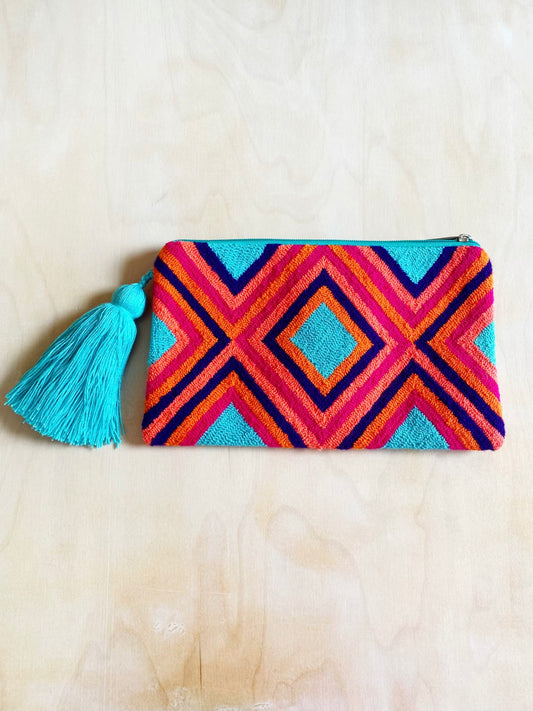 Handwoven Geo Large Clutch I