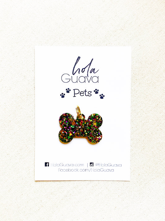 Mardi Gras Pet Tag