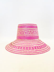 Pink Natural Handwoven Hat