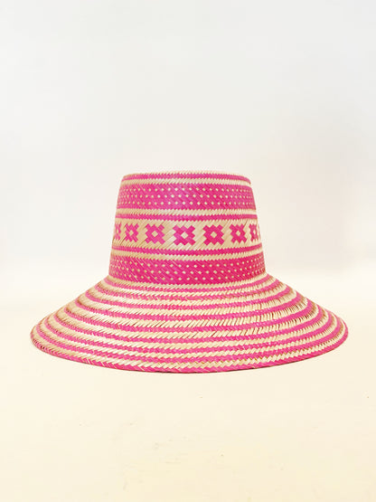 Pink Natural Handwoven Hat