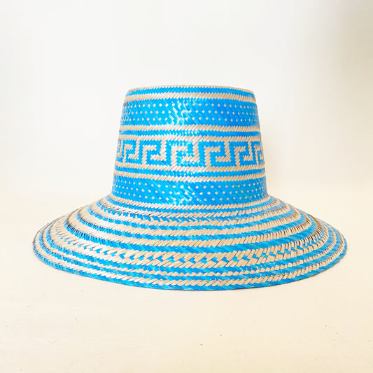 Blue Natural Handwoven Hat