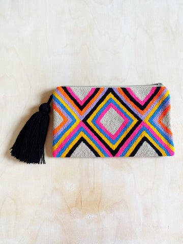Handwoven Geo Large Clutch IV