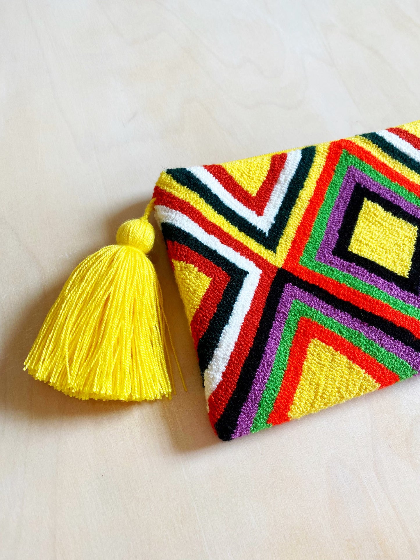 Handwoven Geo Large Clutch III