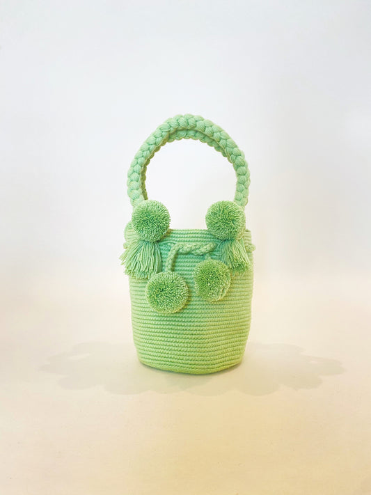 Pistachio Mini PomPom Bag