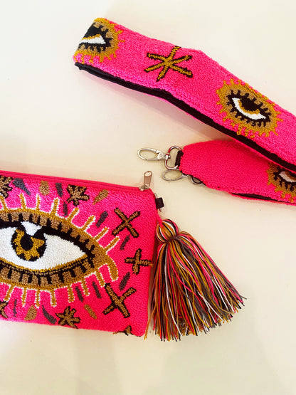 Clutch with Strap Combo - Evil Eye
