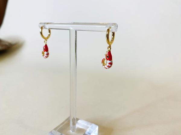 Shrimp Cocktail Earrings