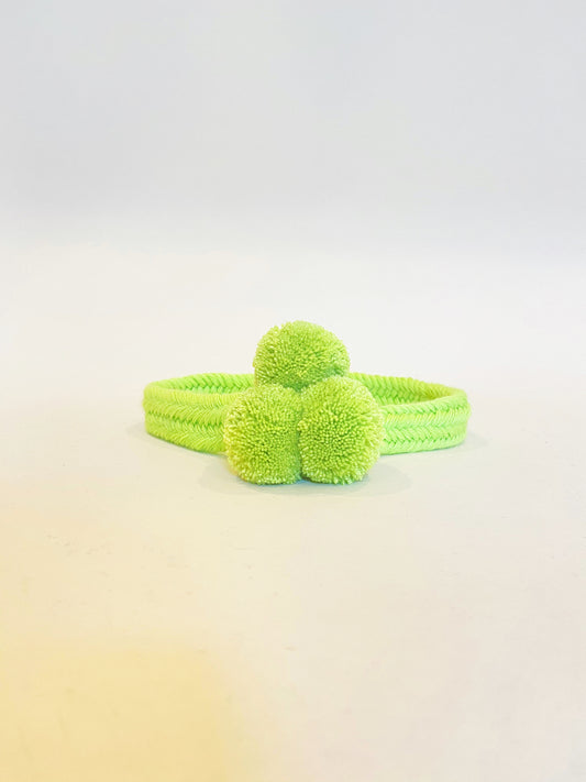Chartreuse PomPom Hat Band