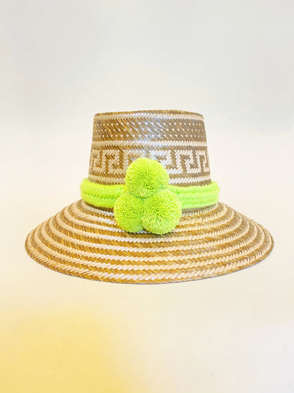 Chartreuse PomPom Hat Band