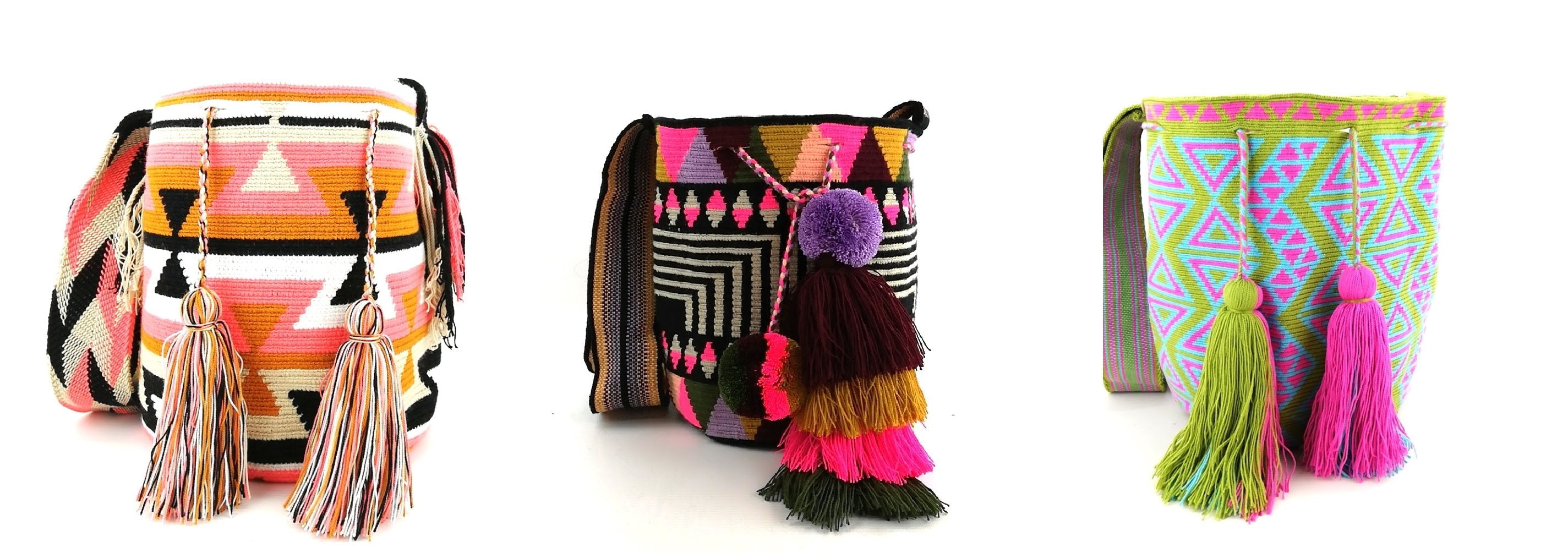 Hola Guava handwoven bags, wide banner