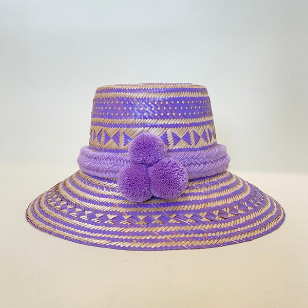 Lavender Natural Handwoven Hat