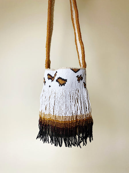 Beaded Bag Leopard Fringe
