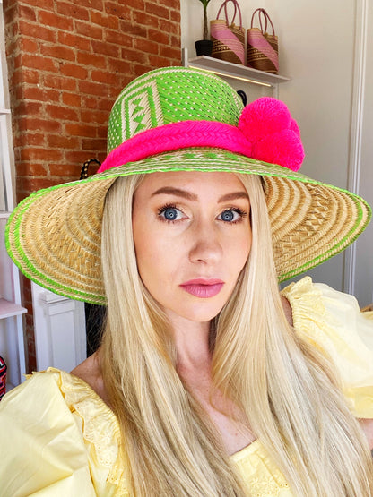 Green Natural Handwoven Hat