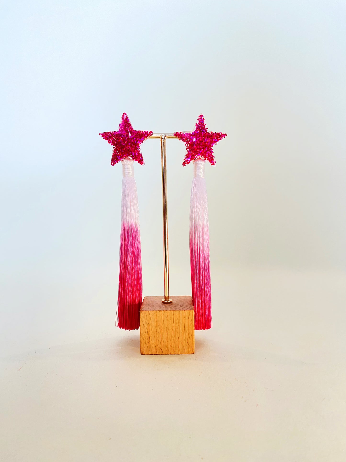 Star Earrings XL Ombre Tassels