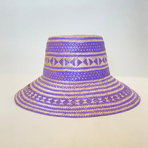 Lavender Natural Handwoven Hat