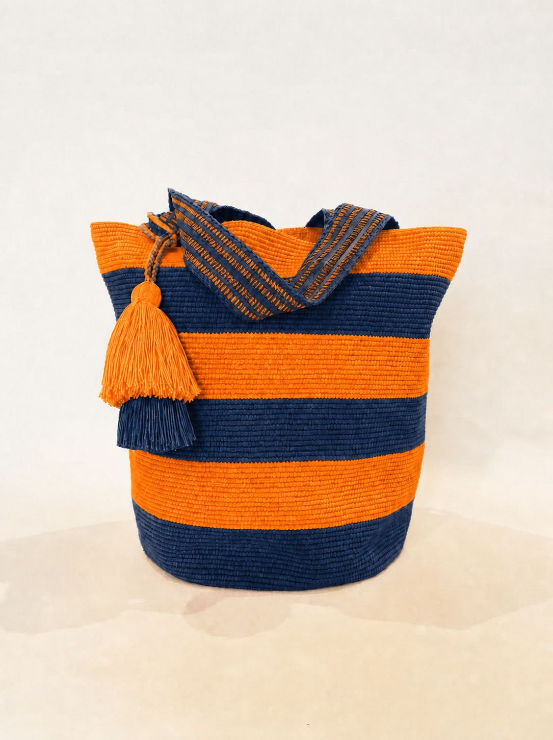 Navy & Orange Gameday Tote Bag — Made to Order