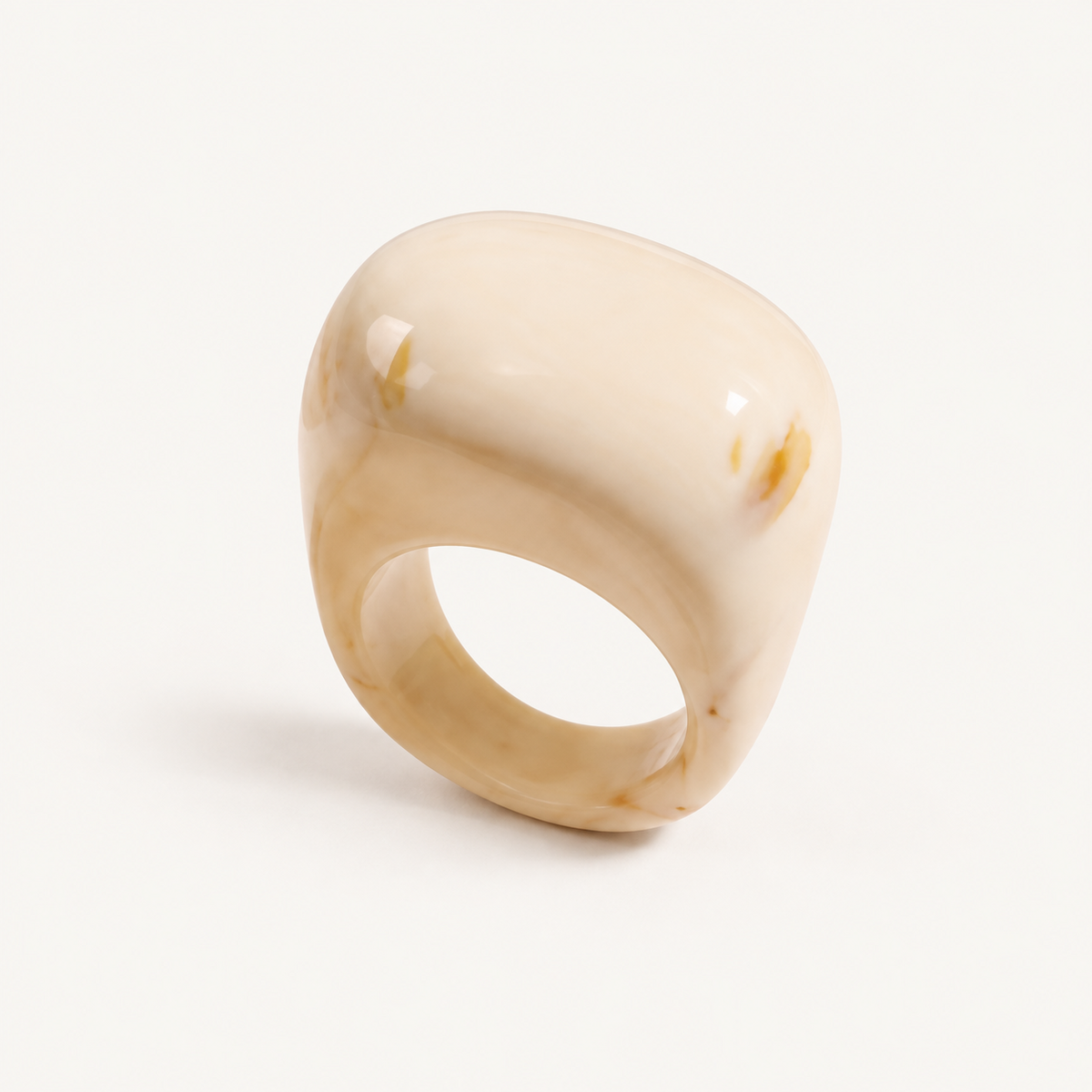 Marbled Resin Statement Ring