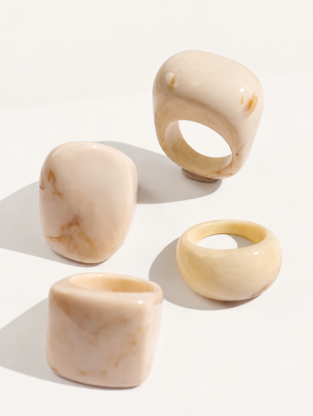 Marbled Resin Statement Ring