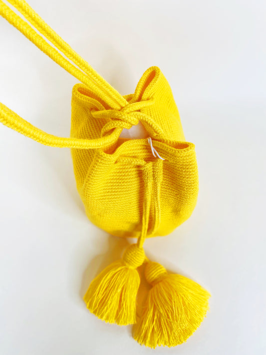 The Mellow Yellow Bag detail - yellow boho beach bag Colombia
