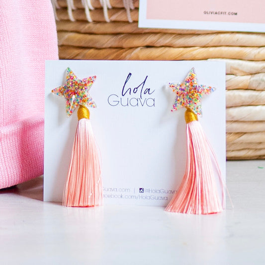 Confetti Stars Peachy Pink