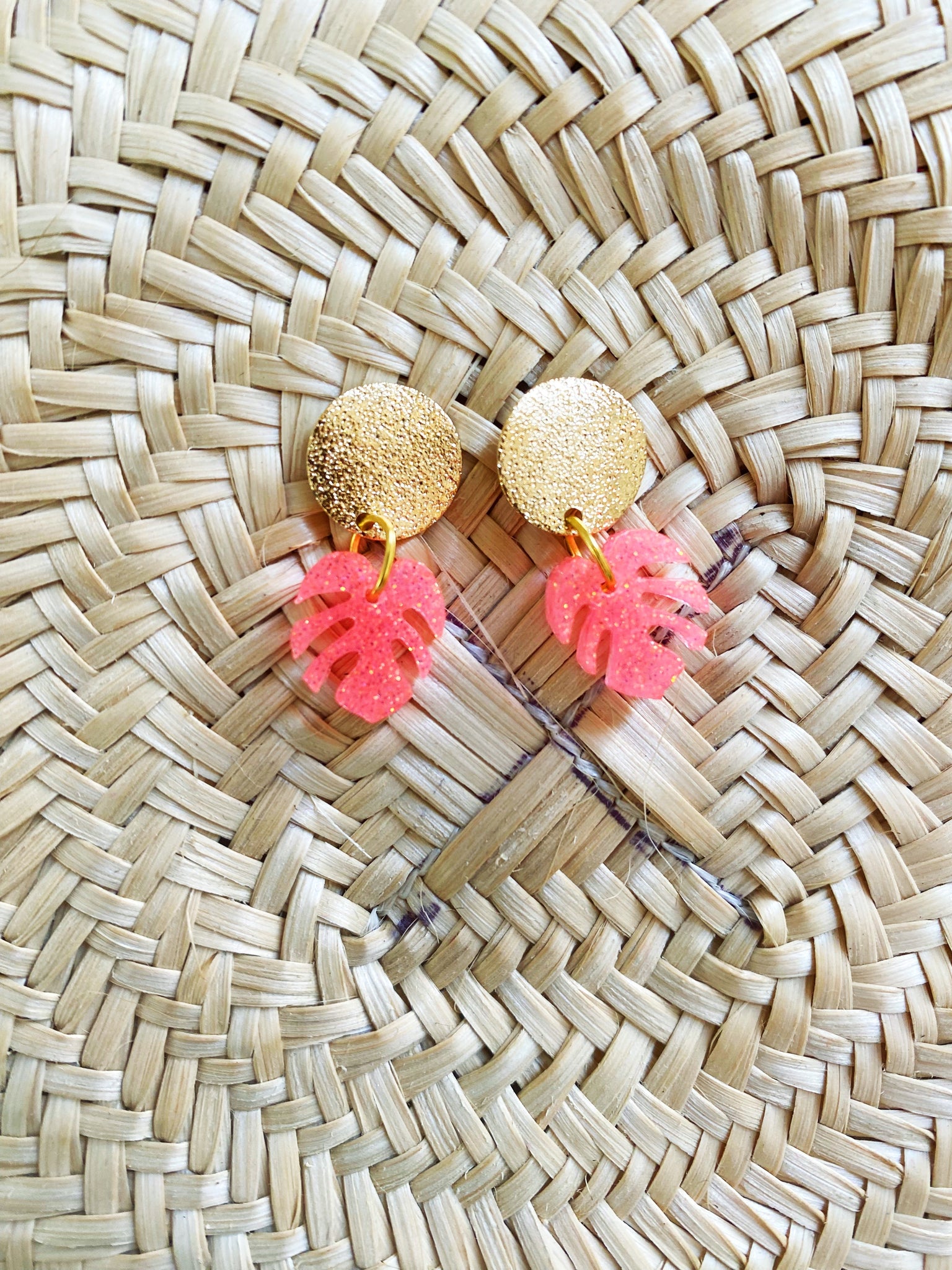 Petite Monstera Earrings