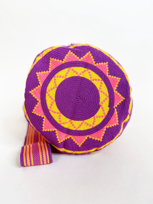The Morado Bag detail - purple boho crossbody bag by Hola Guava