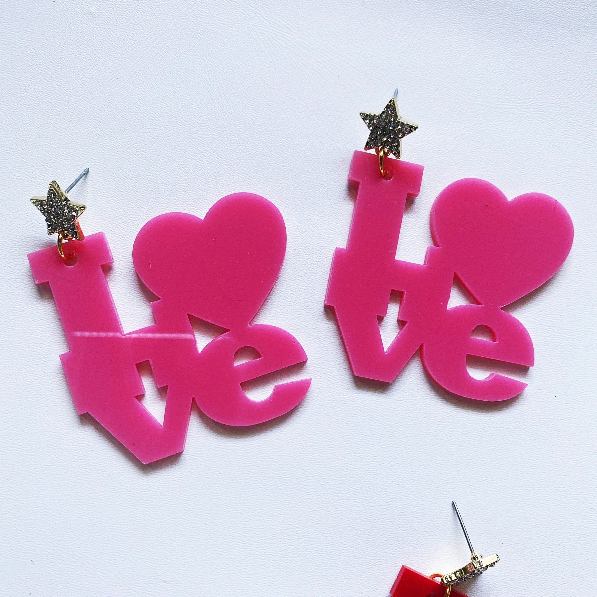 Love Earrings Pink