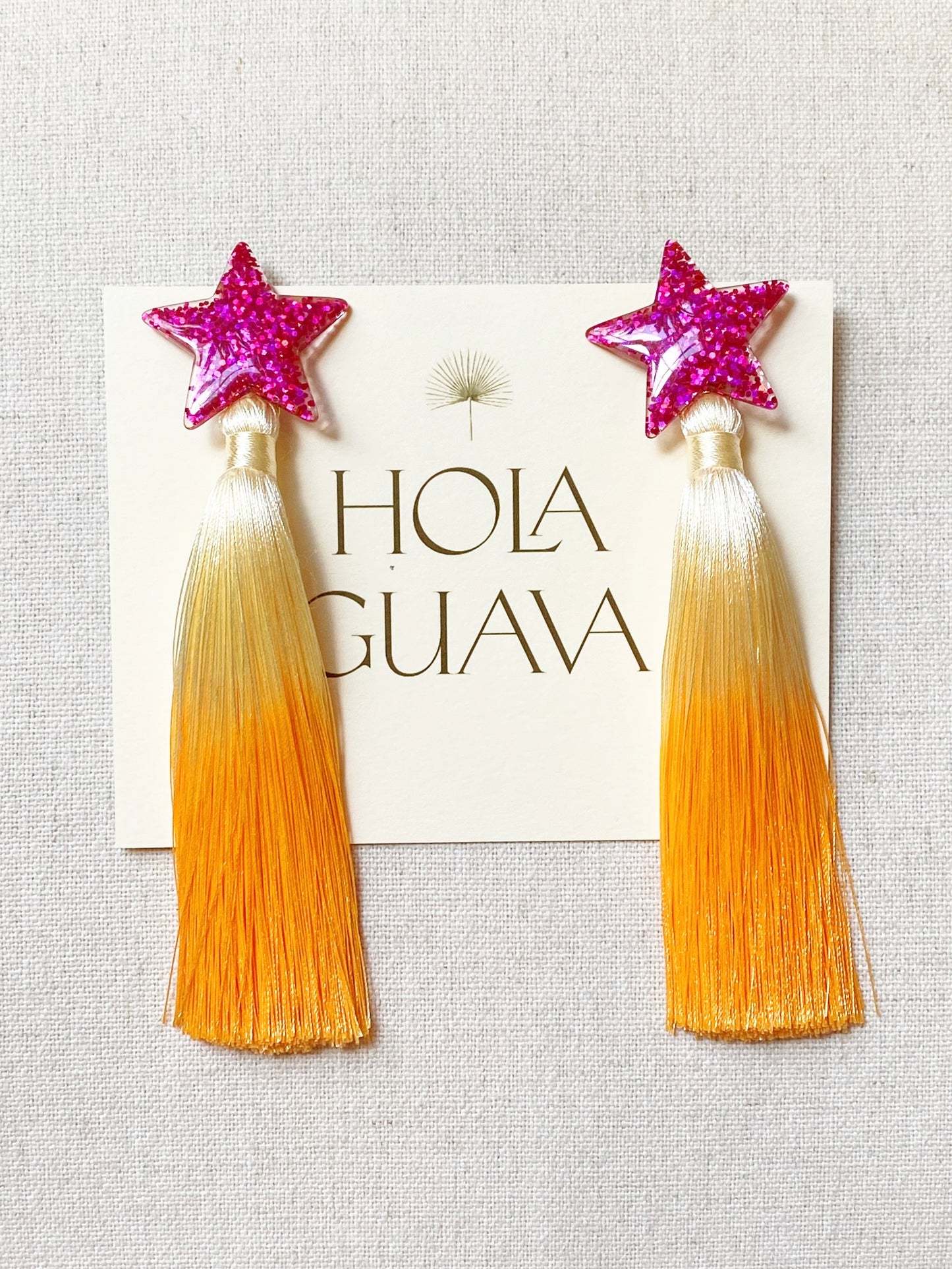 Star Earrings XL Ombre Tassels
