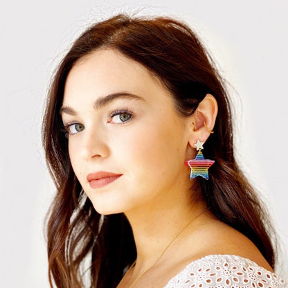 Rainbow Star Earrings