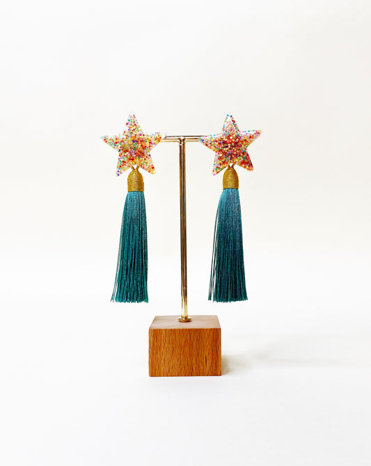 Confetti Stars Sea Green