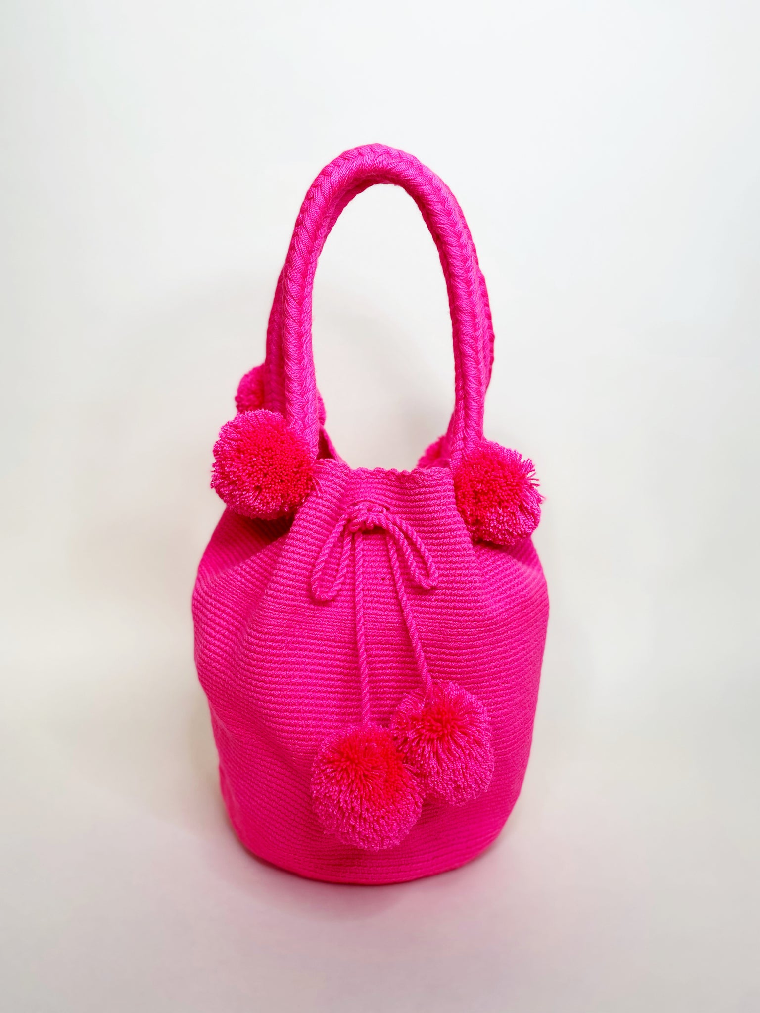 The Hot Pink Pom Bag