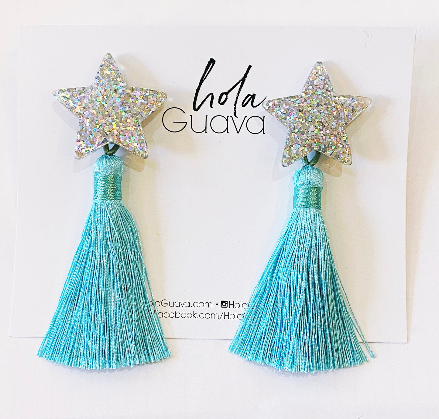 Iridescent Stars w/ Turquoise Tassels