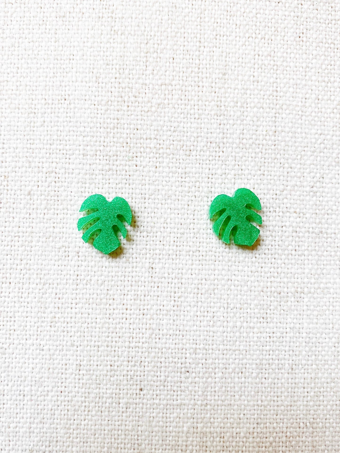 Mini Monstera Studs