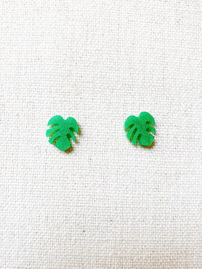 Mini Monstera Studs