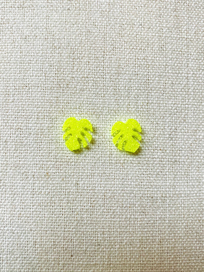 Mini Monstera Studs