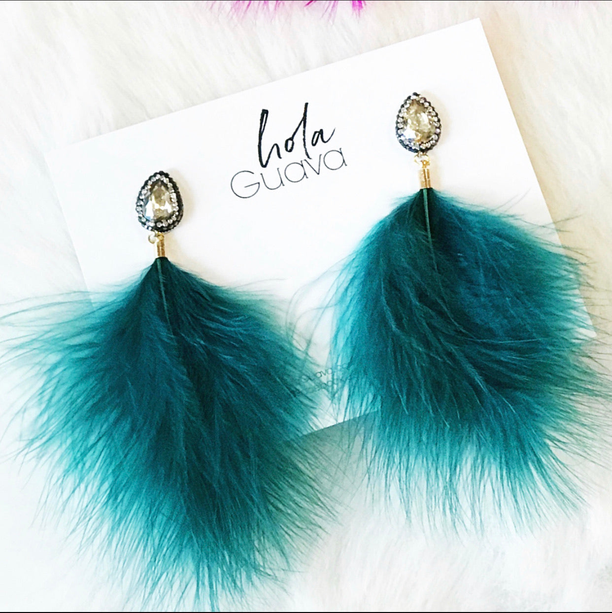 The GiGi Earring in Peacock Blue